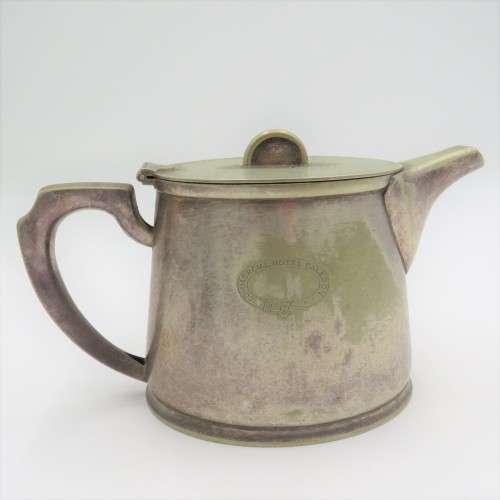 Commercial Hotel Caledon silverplated tea pot by Walker and Hall