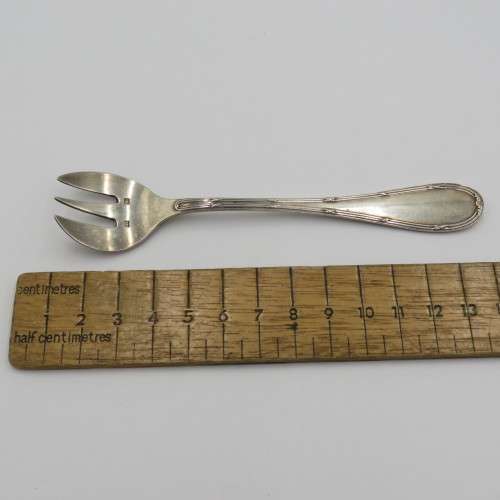 Set of 6 cake forks - Saglier Freres, Paris 18 Silverplate - Top quality - In original box