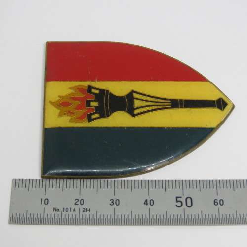 SADF Ordnance Services School shoulder flash - No pins
