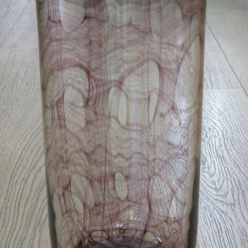 Vintage Handmade Stained glass flower vase - Length 35 cm