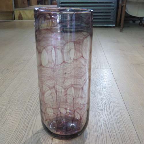 Vintage Handmade Stained glass flower vase - Length 35 cm