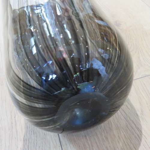 Vintage handmade stained glass flower vase - Length 35 cm