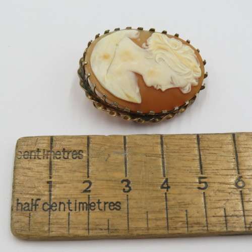 Vintage Cameo brooch in 9kt gold surround - Pin replaced - Weighs 6,2 g