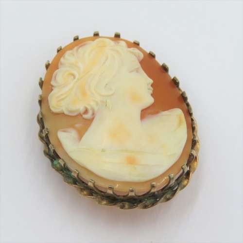 Vintage Cameo brooch in 9kt gold surround - Pin replaced - Weighs 6,2 g