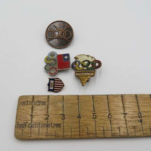 Lot of vintage Olympics pin badges