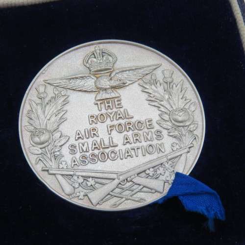 WW2 The Royal Air Force small arms Association sterling silver medallion