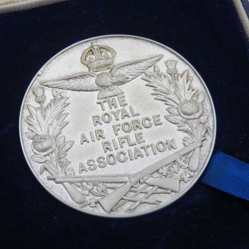 WW2 The Royal Air Force Rifle Association sterling silver medallion