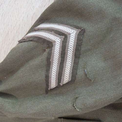SADF Corporal tunic - Damaged - No buttons - Size 3801 - Sizes below