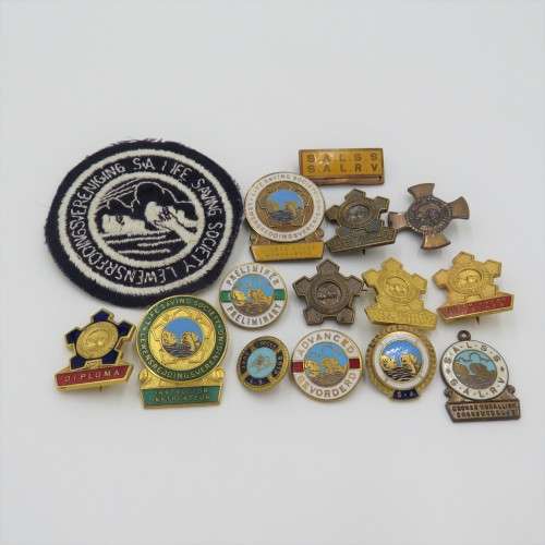 Lot of SA Life Saving Society badges