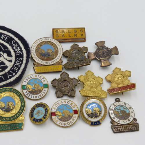 Lot of SA Life Saving Society badges
