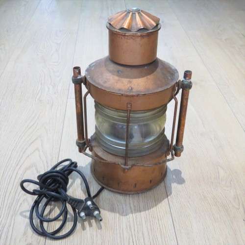 Vintage NUC 360 degree ships lantern - Converted to electric - 40 cm High - Base 18 x 18 cm