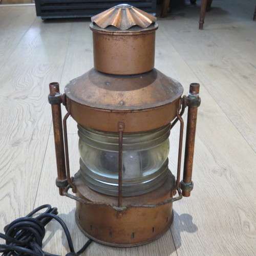 Vintage NUC 360 degree ships lantern - Converted to electric - 40 cm High - Base 18 x 18 cm
