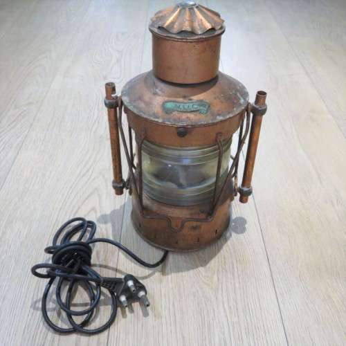 Vintage NUC 360 degree ships lantern - Converted to electric - 40 cm High - Base 18 x 18 cm