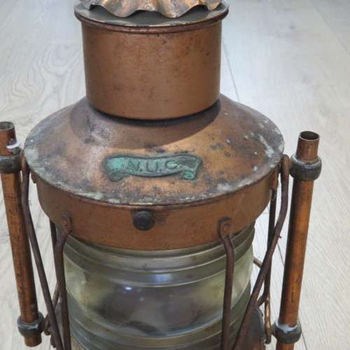 Vintage NUC 360 degree ships lantern - Converted to electric - 40 cm High - Base 18 x 18 cm