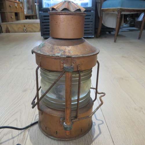 Vintage NUC 360 degree ships lantern - Converted to electric - 40 cm High - Base 18 x 18 cm