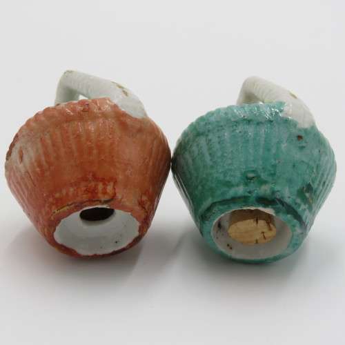 Vintage porcelain Chinese farmer salt and pepper shakers