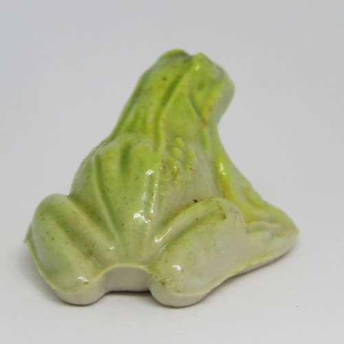 Vintage WADE Whimsies Light Green Frog figurine