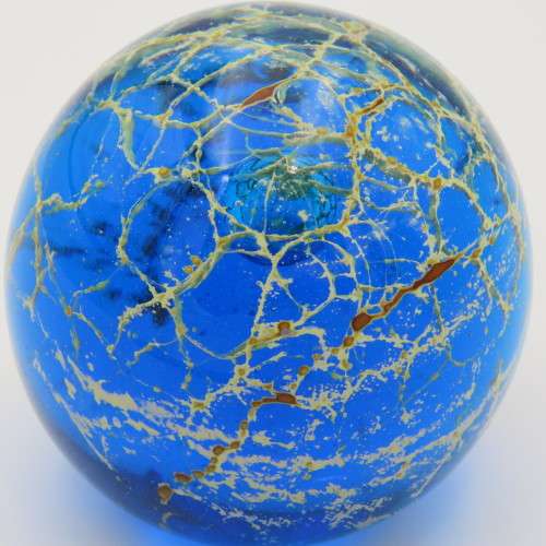 Beautiful handmade glass paperweight - Signed at bottom