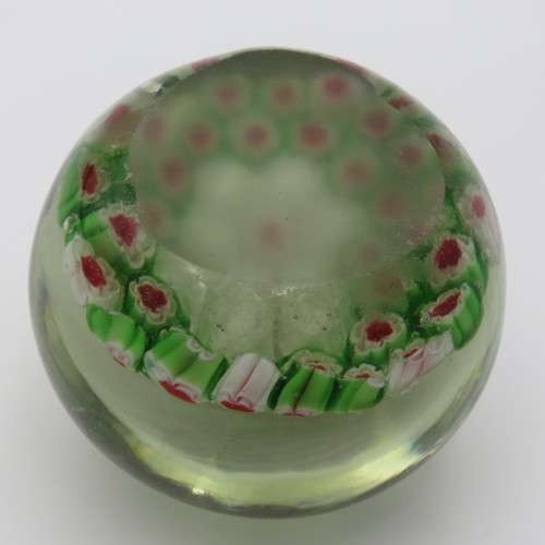 Vintage handmade glass Millefiori paperweight