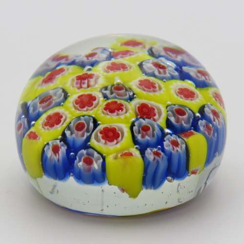 Vintage Millefiori handmade glass paperweight