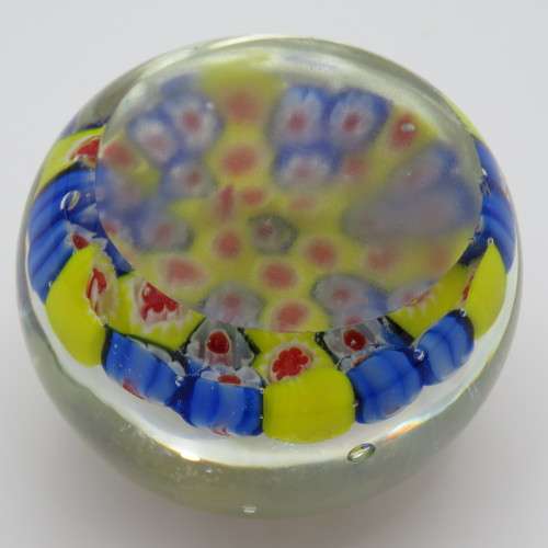 Vintage Millefiori handmade glass paperweight