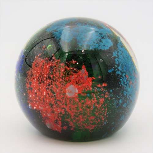 Beautiful vintage handmade glass paperweight