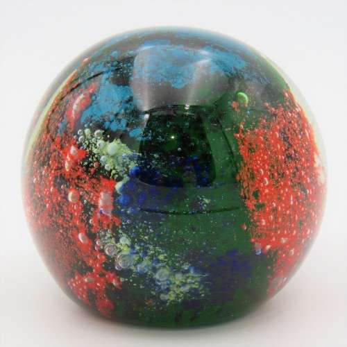 Beautiful vintage handmade glass paperweight