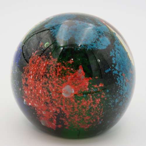 Beautiful vintage handmade glass paperweight