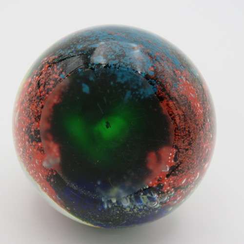Beautiful vintage handmade glass paperweight