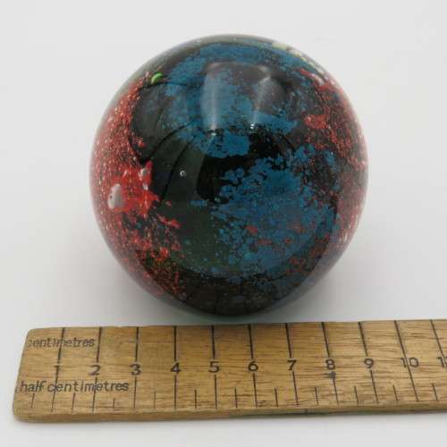 Beautiful vintage handmade glass paperweight
