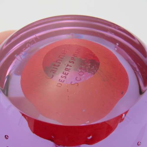 Vintage Caithness Desert Spring handmade glass paperweight - Scotland