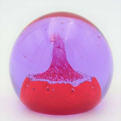 Vintage Caithness Desert Spring handmade glass paperweight - Scotland