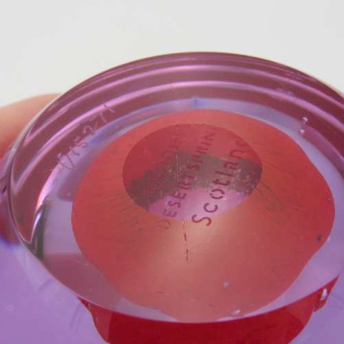 Vintage Caithness Desert Spring handmade glass paperweight - Scotland