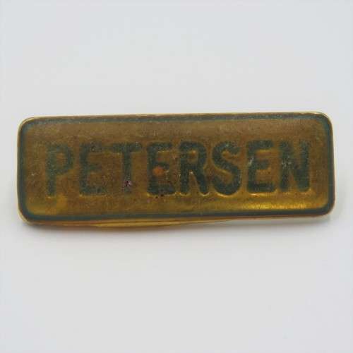 Old Military name badge - Petersen