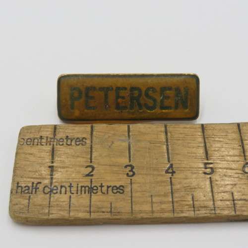 Old Military name badge - Petersen