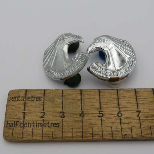 Pair of SADF Personnel Services Corps collar badges
