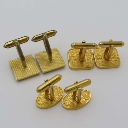 Lot of 3 pairs of vintage cufflinks