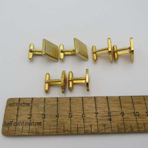 Lot of 3 pairs of vintage cufflinks