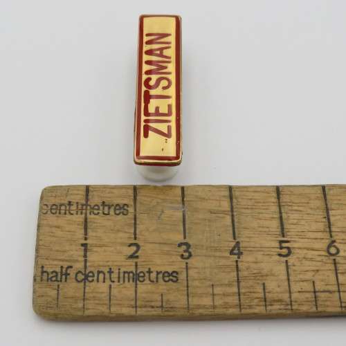 SA Army mess dress name tag - Zietsman