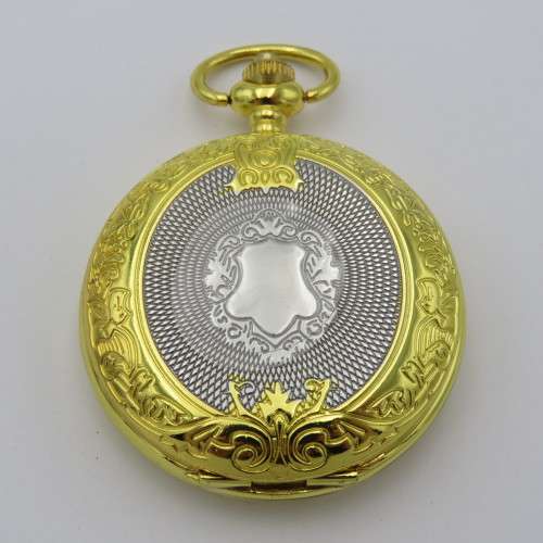 Two Tone Full hunter quartz pocketwatch - Needs battery