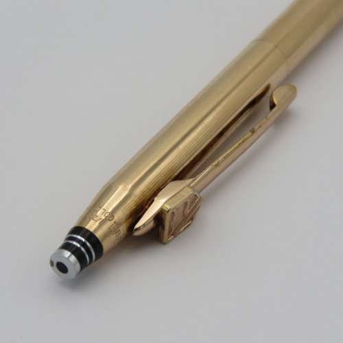 Vintage Quill 1/20th 14kt gold filled ball point pen with Standard bank logo - Needs inner