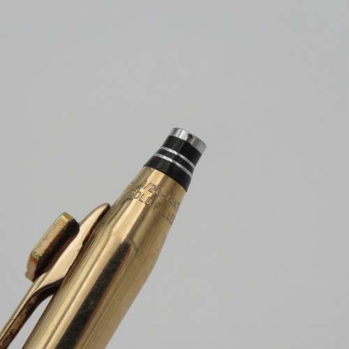 Vintage Quill 1/20th 14kt gold filled ball point pen with Standard bank logo - Needs inner