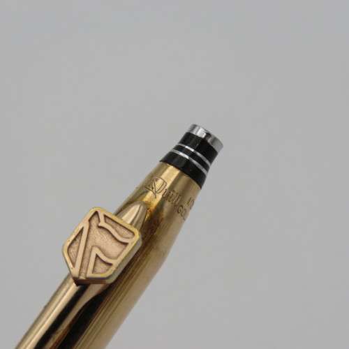 Vintage Quill 1/20th 14kt gold filled ball point pen with Standard bank logo - Needs inner