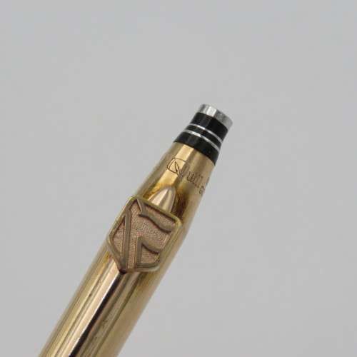 Vintage Quill 1/20th 14kt gold filled ball point pen with Standard bank logo - Needs inner
