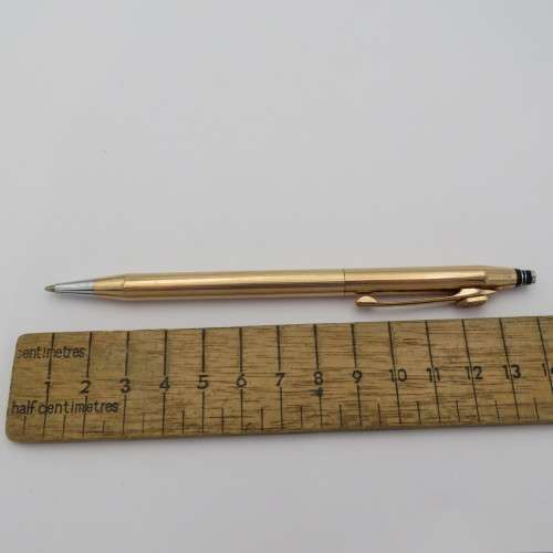 Vintage Quill 1/20th 14kt gold filled ball point pen with Standard bank logo - Needs inner