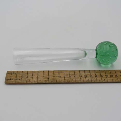 Glass vase - Italian with weighted base