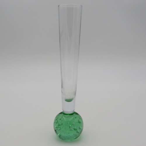 Glass vase - Italian with weighted base