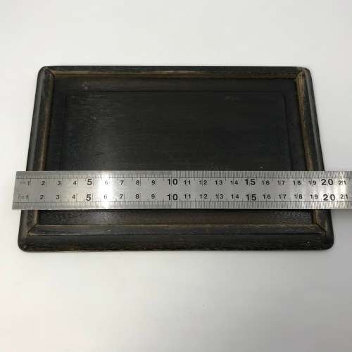 Small silver and wood tray