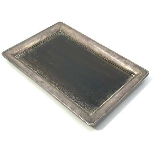 Small silver and wood tray