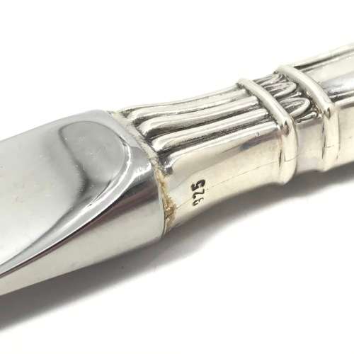 Set of Camusso silver knives with stainless steel blades - Immaculate - 752 gram - Length 21 cm